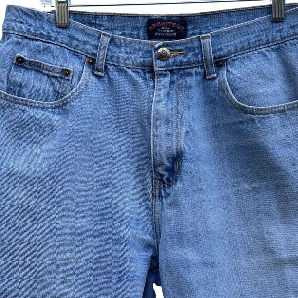 Architect Jean Company Denim Shorts Men's Size 34 Blue Zip Fly Cotton Blend - Picture 2 of 9